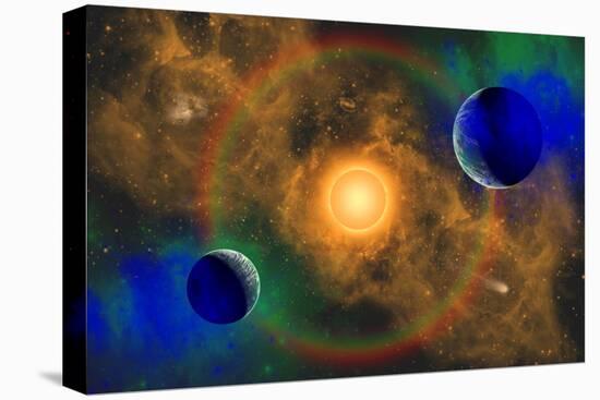 A Nebulous Alien Planetary Star System-null-Stretched Canvas