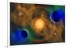 A Nebulous Alien Planetary Star System-null-Framed Art Print