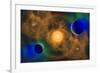 A Nebulous Alien Planetary Star System-null-Framed Art Print