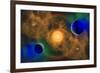 A Nebulous Alien Planetary Star System-null-Framed Art Print
