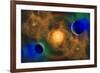 A Nebulous Alien Planetary Star System-null-Framed Art Print