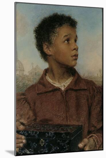 A Negro Boy holding a Casket-William Henry Hunt-Mounted Giclee Print