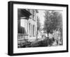 A neighbor, Daniel Henderson, in front of Wright home at 7 Hawthorn Street, Dayton, Ohio, 1897-1901-null-Framed Photographic Print