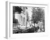 A neighbor, Daniel Henderson, in front of Wright home at 7 Hawthorn Street, Dayton, Ohio, 1897-1901-null-Framed Photographic Print