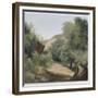 A Nemi : le chemin au soleil-Pierre Henri de Valenciennes-Framed Giclee Print