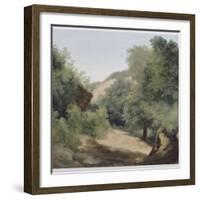 A Nemi : le chemin au soleil-Pierre Henri de Valenciennes-Framed Premium Giclee Print