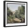 A Nemi : le chemin au soleil-Pierre Henri de Valenciennes-Framed Premium Giclee Print