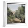 A Nemi : le chemin au soleil-Pierre Henri de Valenciennes-Framed Premium Giclee Print