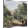 A Nemi : le chemin au soleil-Pierre Henri de Valenciennes-Mounted Premium Giclee Print