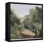 A Nemi : le chemin au soleil-Pierre Henri de Valenciennes-Framed Stretched Canvas