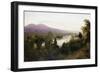 A Neopolitan Cemetery with Vesuvius Beyond-Oswald Achenbach-Framed Giclee Print