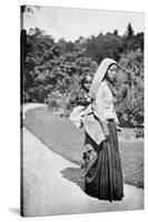 A Nepalese Woman with Her Child, C1910-null-Stretched Canvas