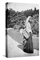 A Nepalese Woman with Her Child, C1910-null-Stretched Canvas