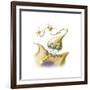 A Nerve Synapse Showing the Release of Neurotransmitters-null-Framed Art Print