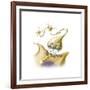 A Nerve Synapse Showing the Release of Neurotransmitters-null-Framed Art Print