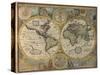 A New and Accurat Map of the World, 1651-John Speed-Stretched Canvas