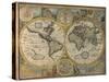 A New and Accurat Map of the World, 1651-John Speed-Stretched Canvas