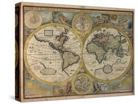 A New and Accurat Map of the World, 1651-John Speed-Stretched Canvas