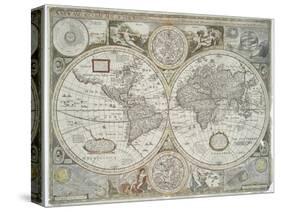A new and accurate map of the world, 1676-John Speed-Stretched Canvas