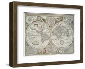 A new and accurate map of the world, 1676-John Speed-Framed Giclee Print