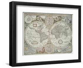 A new and accurate map of the world, 1676-John Speed-Framed Giclee Print