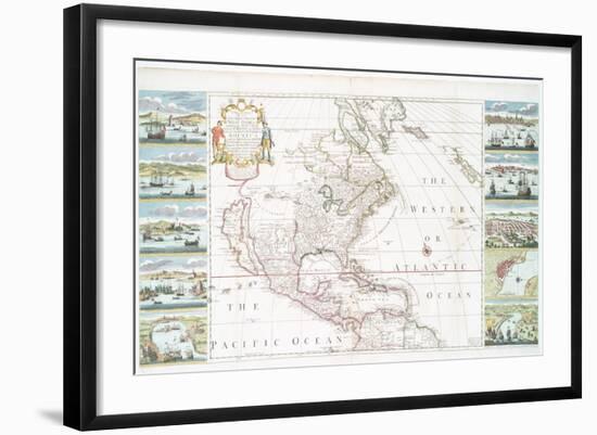 A new and correct map of the trading part of the West Indies, 1741-Henry Overton-Framed Giclee Print