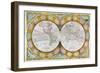 A New and Correct Map of the World, 1770-97-Robert Wilkinson-Framed Giclee Print