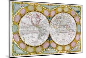 A New and Correct Map of the World, 1770-97-Robert Wilkinson-Mounted Giclee Print