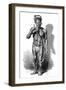 A New Caledonian Flute Player, C. 1870-null-Framed Art Print