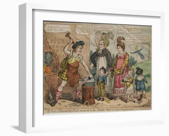 A New Chancery Suit Removed to the Scotch Bar or More Legitimates, 1819-Isaac Robert Cruikshank-Framed Giclee Print