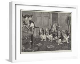 A New Dog-Fancy, the Bassett Hounds-null-Framed Giclee Print