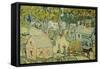 A New England Village-Maurice Brazil Prendergast-Framed Stretched Canvas