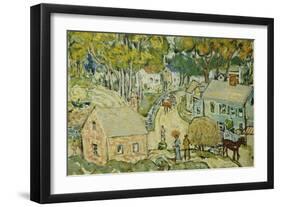 A New England Village-Maurice Brazil Prendergast-Framed Giclee Print