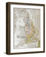 'A New Geological Map of England and Wales with the Inland Navigations, Exhibiting the Districts…-null-Framed Giclee Print