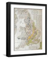 'A New Geological Map of England and Wales with the Inland Navigations, Exhibiting the Districts…-null-Framed Giclee Print