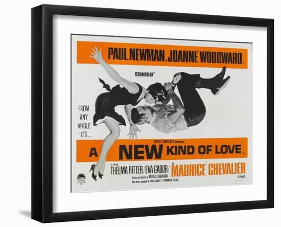 A New Kind of Love, UK Movie Poster, 1963-null-Framed Art Print