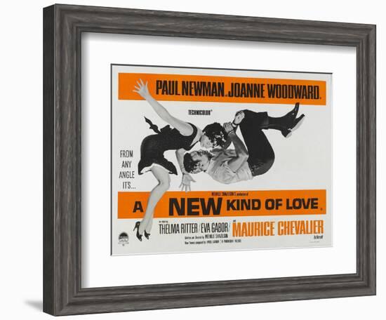 A New Kind of Love, UK Movie Poster, 1963-null-Framed Art Print