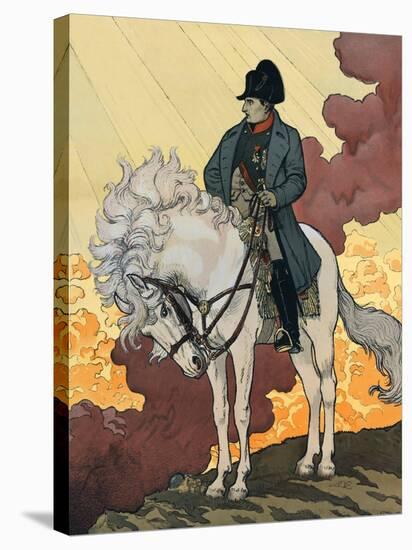 A New Life of Napoleon I Bonaparte (1769-1821). 1894 Lithography by Eugene Samuel GRASSET (1845-191-Eugene Grasset-Stretched Canvas