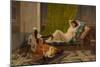 A New Light in the Hareem, 1884 (Oil on Canvas)-Frederick Goodall-Mounted Giclee Print