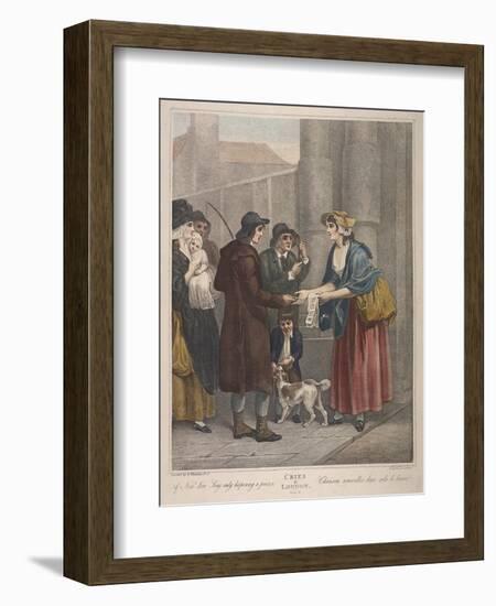 A New Love Song Only Ha'Penny a Piece, Cries of London, C1870-Francis Wheatley-Framed Giclee Print