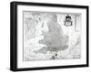 A New Map of the Kingdom of England and the Principalitie of Wales, 1669-William Berry-Framed Giclee Print