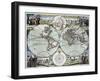 A New Map of the World (C.1702-7)-null-Framed Giclee Print