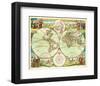 A New Mapp of the World 1676-Greene-Framed Art Print