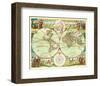 A New Mapp of the World 1676-Greene-Framed Art Print