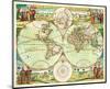 A New Mapp of the World 1676-Greene-Mounted Art Print