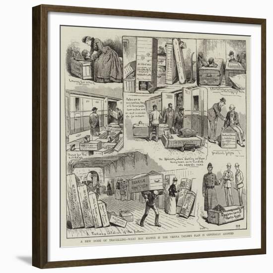 A New Mode of Travelling, What May Happen If the Vienna Tailor's Plan Is Generally Adopted-null-Framed Giclee Print