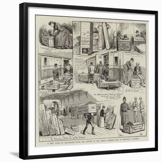 A New Mode of Travelling, What May Happen If the Vienna Tailor's Plan Is Generally Adopted-null-Framed Giclee Print