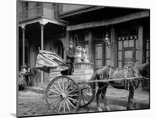 A New Orleans Milk Cart, New Orleans, La.-null-Mounted Photo