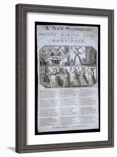 A New Summons to All the Merry Making Jades That Attend at Horn Fair-English School-Framed Giclee Print