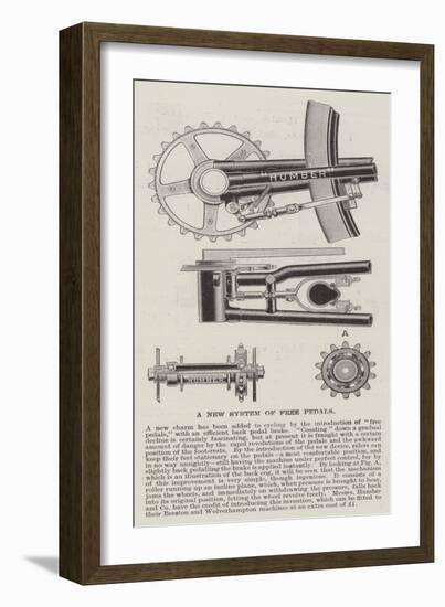 A New System of Free Pedals-null-Framed Giclee Print